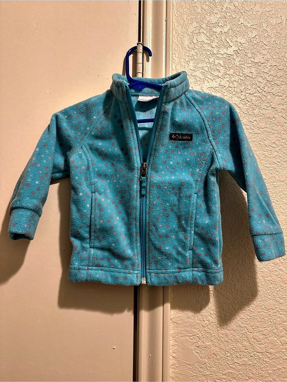 Columbia Infant Benton Springs Printed Fleece Jacket Blue & Pink 12-18M